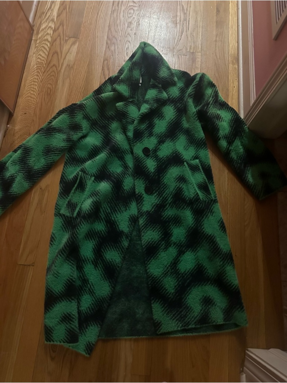 Essential Antwerp Green Patterned Women's Coat